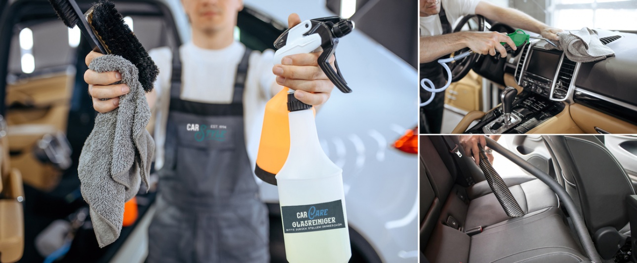 Collage für Fahrzeugaufbereitung
